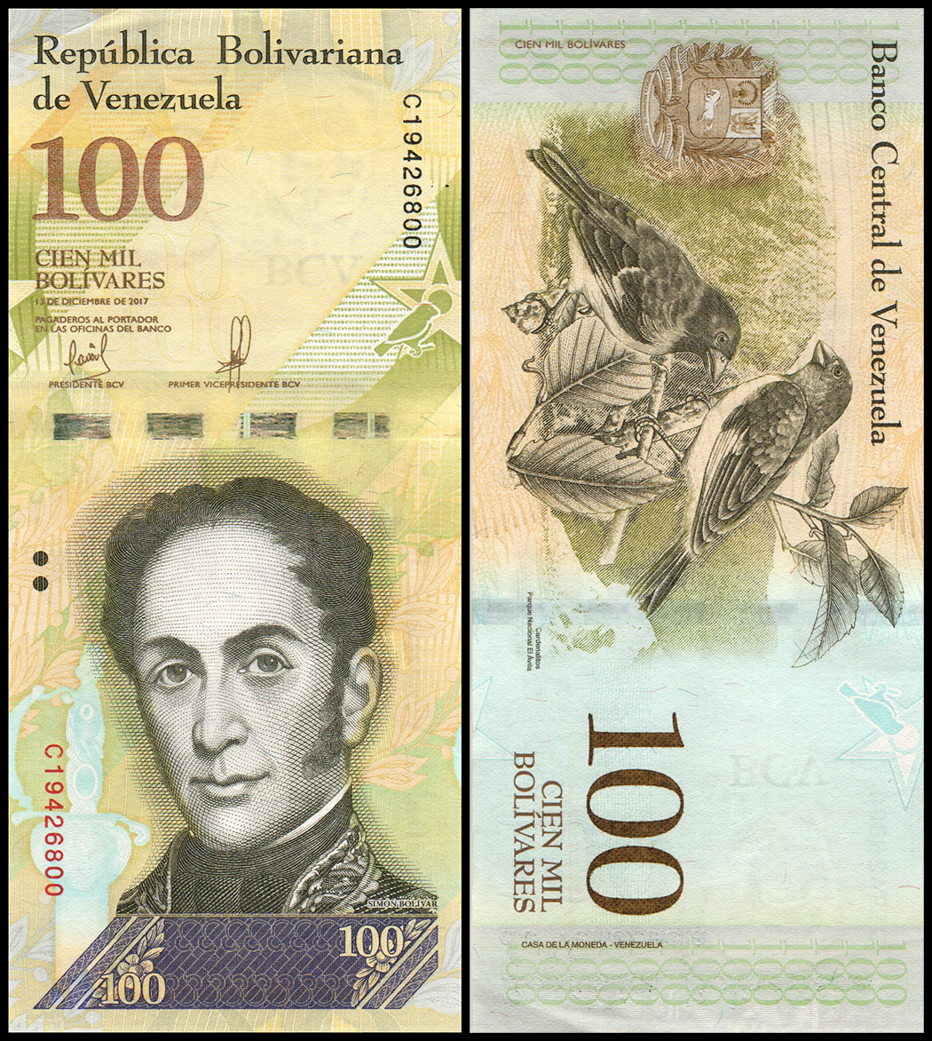 Venezuela 100,000 Bolivar Fuerte, 2017, P-100b.4, UNC