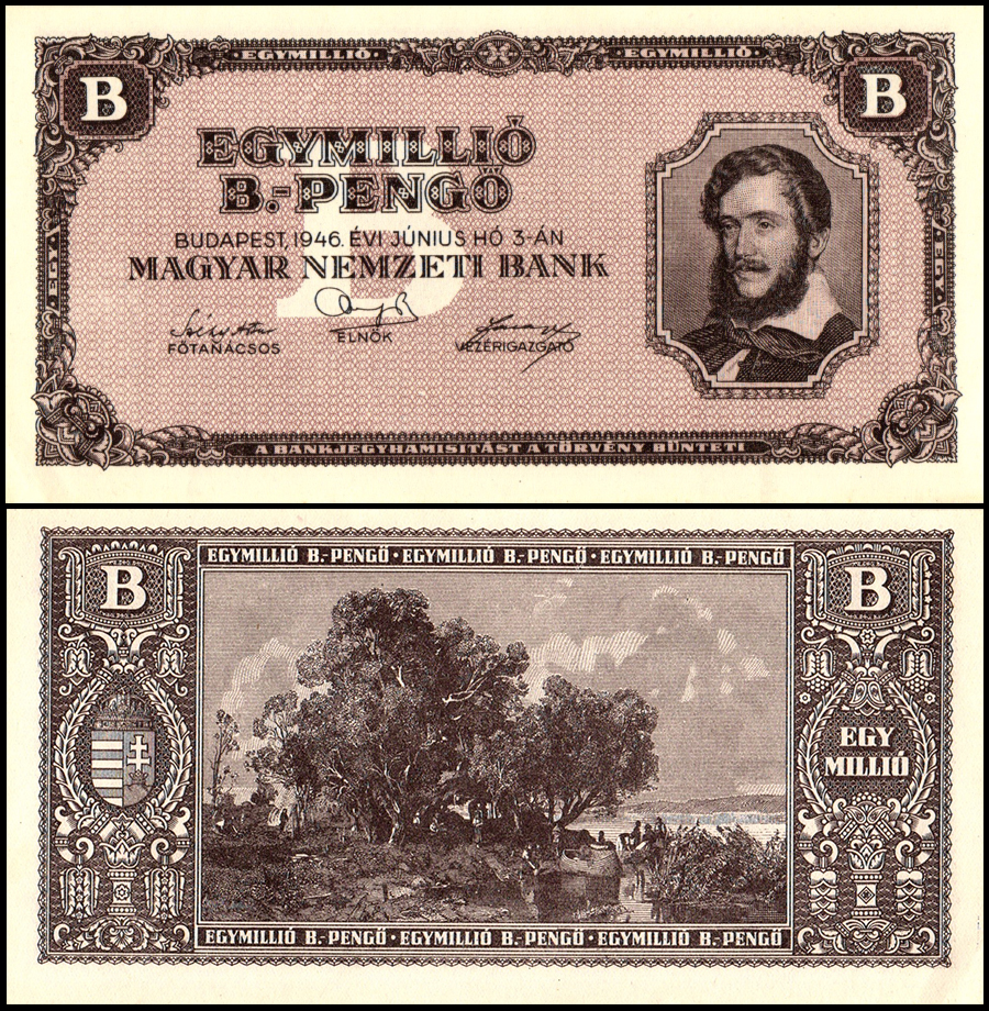 Hungary 1 Million B.-Pengo, 1946, P-134, Used - Trillion